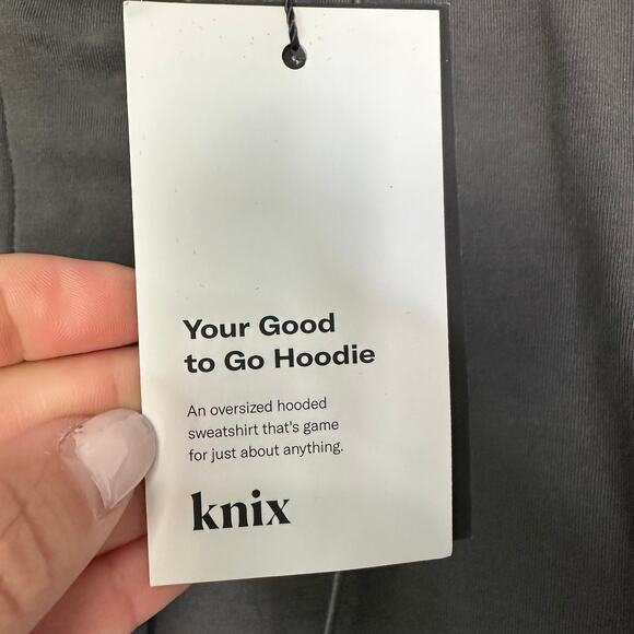 NEW Knix Good To Go Oversized Hoodie Charcoal Grey Size Medium - Picture 5 of 12